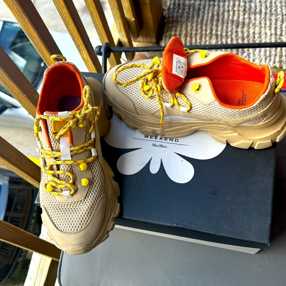 MaxMara woman’s Yellow and Orange Sneakers - Picture 7 of 11